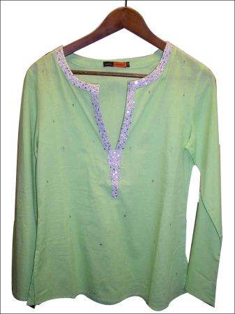 Readymade Garments - Cotton, Medium, Light Green | Soft Fabric, Stylish Design, Comfortable Fit, Durable Material, Easy to Wash, Trendy Style