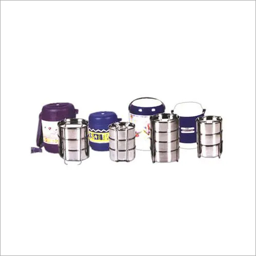 Multicolor Stainless Steel Thermoware Tiffins
