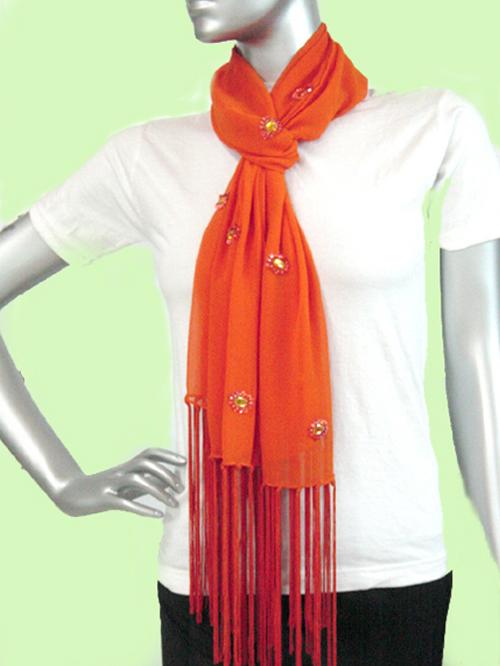 Beautiful Georgette Stole With Bead Work