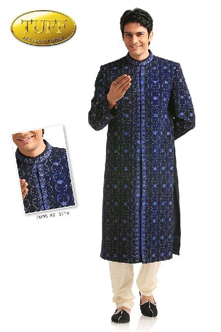 Plain Fabric Sherwani