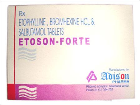 Etophylline, Bromhexine Hcl & Salbutamol Tablets