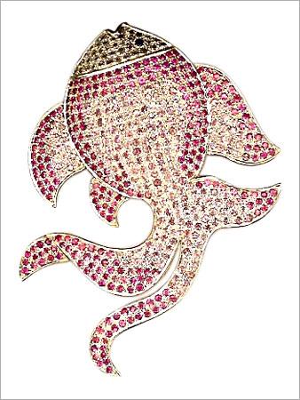 Ladies Fish Shape Brooch