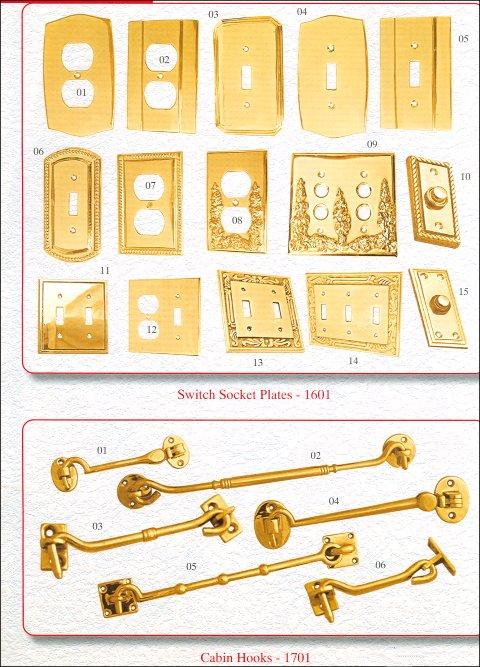 Brass - Switch Socket Plates & Cabin Hooks