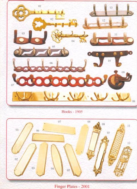 Brass - Hooks & Finger Plates