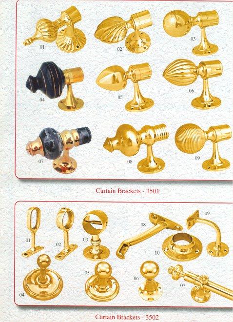 Brass - Curtain Brackets