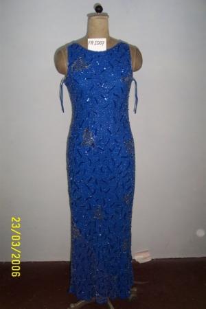 Women Wear - Polyester, Medium, Blue | Sequins Embellishment, Elegant Design, Comfortable Fit, Sleeveless Maxi Dress