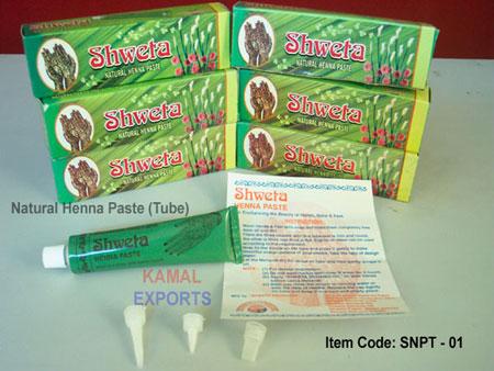 Natural Henna Paste - Tube.