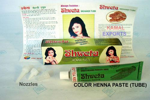 Natural Color Henna Paste - Tube.