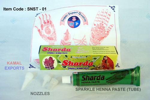 Natural Sparkle Henna Paste - Tube.