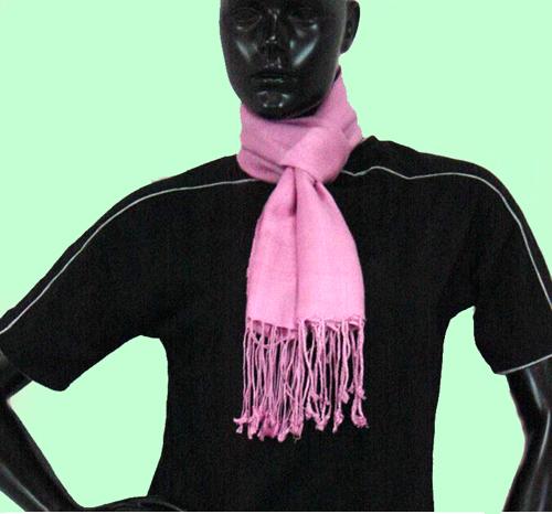 Beautiful Plain Viscose Stole With Self Fringes