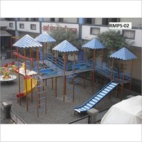 Water Park Slide - Frp Material, 25'-0 X 25'-0 Approx Dimensions, Vibrant Color Combinations | Unique Designs, Multi-play Station, Capacity For 30 To 45 Children