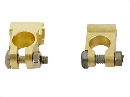 Brass Battery Terminals - Brass, 25x15x10 mm, MS Bolt Fastener | Secure Connection, Corrosion Resistant, Durable, Easy Installation