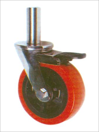 Polyurethane wheel on Stainless Steel swivel castor