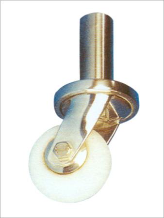 White Uhmw Wheel On Ss Pin Swivel Castor