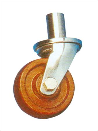 Fibre wheel on SS pin swivel castor
