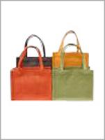 Jute Bags - Lightweight Durable Orange, Open Top | Eco-Friendly Stylish Reusable Handles