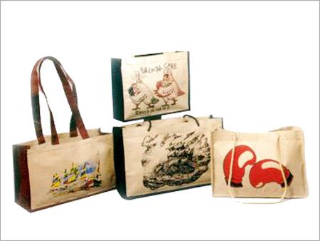 Jute Bags - Jute Material, Varied Dimensions, Beige | Eco-Friendly, Durable, Reusable, Stylish, Customizable, Lightweight, Leather Handles