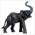 Leather Stuffed African Elephant