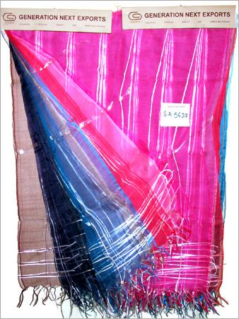 Stole - Silk, 70x200cm, Pink | Soft Fabric, Stylish Design, Lightweight, Fringe Finish