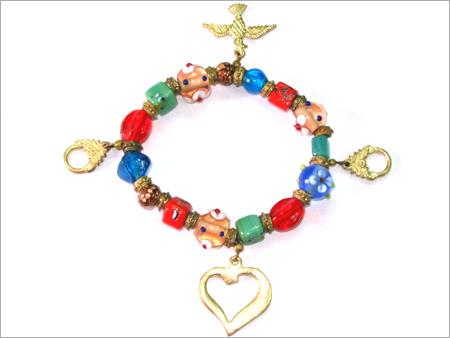 Glass Brass Bracelet