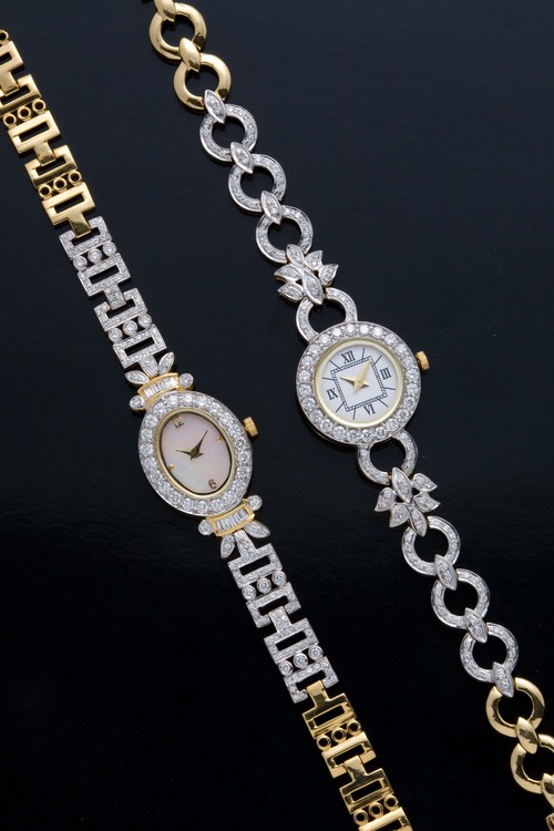 Ladies Watches With Half Diamond Belt