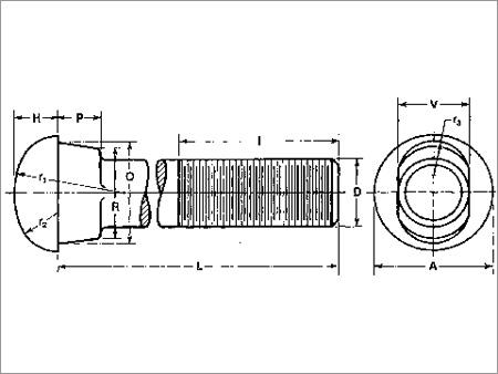 Oval Neck Track Bolts
