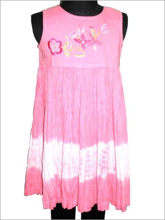 Woven & Knitted Children Wear - Cotton Dress, Various Sizes, Pink | Floral Embroidery, Comfortable Fit, Durable Material, Soft Fabric, Easy to Care, Stylish Design, Vibrant Colors