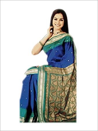 Women Indian Sarees-2002 - Silk 5.5 Meters, Blue | Elegant Design, Soft Fabric, Vibrant Colors, Comfortable Wear, Traditional Style Banarasi Weave