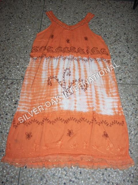 Embroidered V-Neck Dress