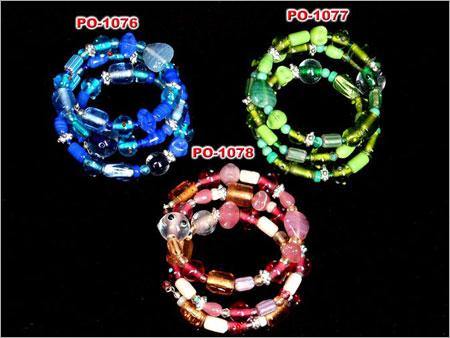 Glass Beaded Spiral Bangles