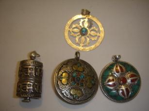 Tibetan Jewellery - Silver And Stone, Varying Sizes, Handcrafted Detail, Spiritual Symbolism