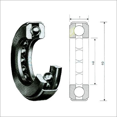Thrust Type Bearing (With Cover) - Bore Size: 25 Mm