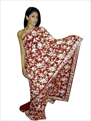 Hand Embroidered Saree