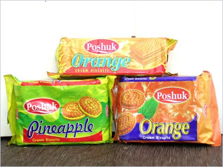 Fruit Cream Biscuits(Elaichi,Orange,Pineapple,Strawberry,Mango & Chocloate)