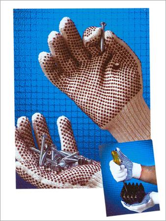 PVC Dotted Cotton Knitted Gloves