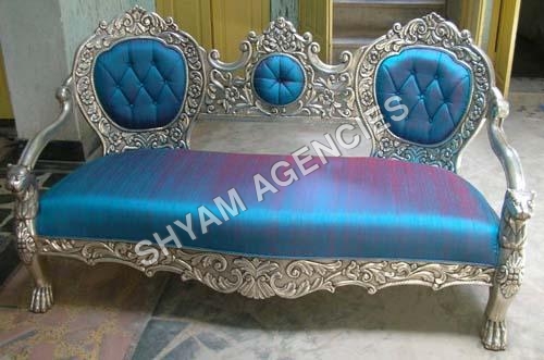 Handmade Silver Metal Sofa