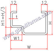 6-9 mtr Pressed Steel Door Window Section