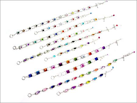 Fashion and Imitation Jewelry - Alloy, Glass Bracelet, Multicolor | Stylish Design, Durable Material, Versatile Style