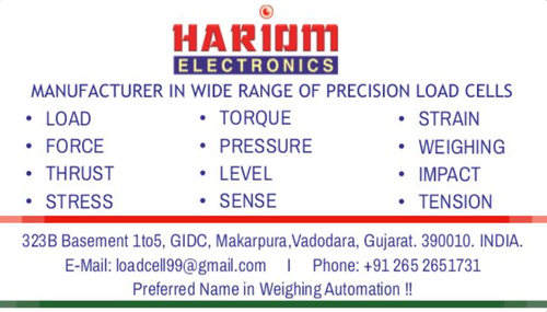 Double Ended Shear Beam Load Cell Manufacturer in Vadodara