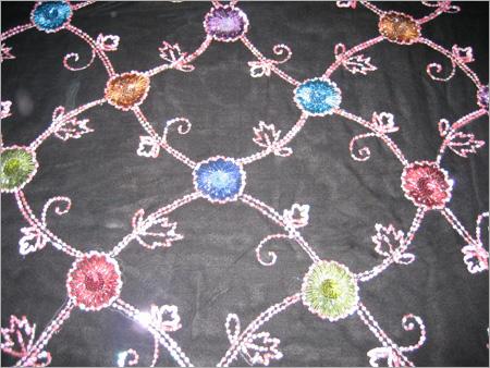 Silk Embroidered Georgette Fabric