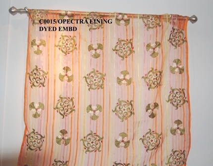 Curtains in Jacquards Plain dyed and Embroidered