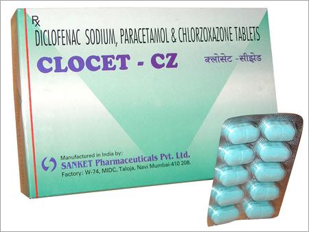 Diclofenac Sodium, Paracetamol & Chlorzoxazone Tablets