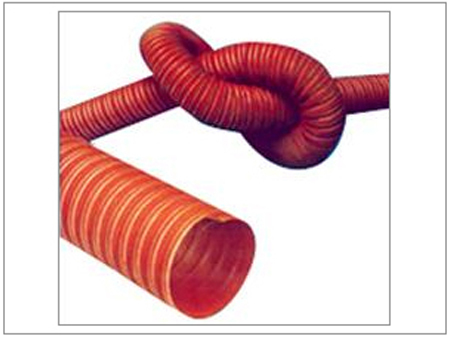 High Temperature Silicone Hose - Silicone Coated Glass Fiber Fabric, 38mm to 300mm Diameter, Red Color | Heat Resistance, Leak Proof, Flexibility, Ideal for Hot & Cold Air Applications