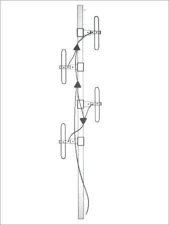 Folded Stacked Dipole Antenna 7.5 dB Gain - Aluminum, 300x100x50mm | High Gain, Wide Bandwidth, Compact Design, Durable, Easy Install