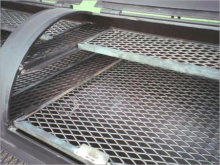 Expanded-metal-shelf