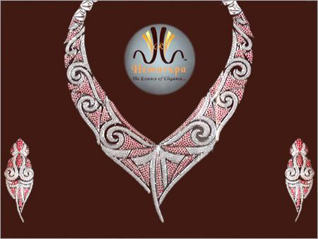 Diamond Necklace Cum Earrings