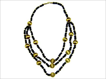Fashion/Imitation/Artificial/Costume Jewelry - Beads And Metal, 18-24 Inches, Black | Stylish Layered Design, Versatile, Durable Metal Clasp