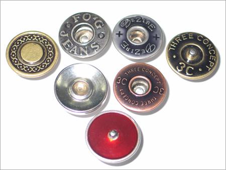 Metallic Jeans Button