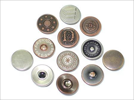 Metallic Jeans Button