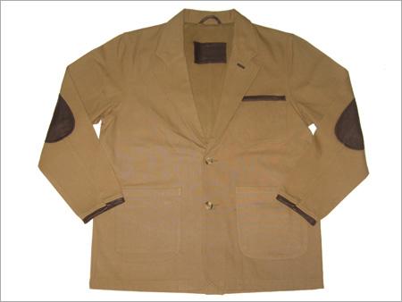 Cotton Canvas Jacket with Polysuede